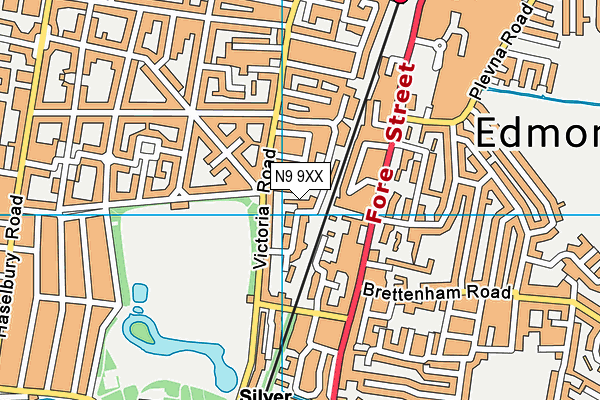 N9 9XX map - OS VectorMap District (Ordnance Survey)