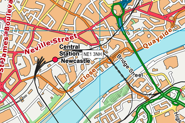 NE1 3NH map - OS VectorMap District (Ordnance Survey)