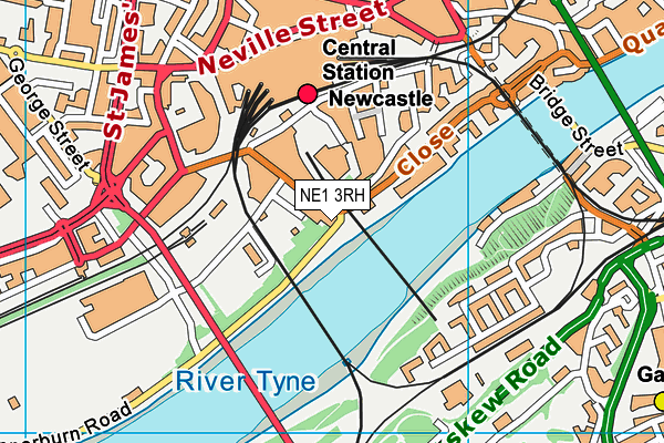 NE1 3RH map - OS VectorMap District (Ordnance Survey)