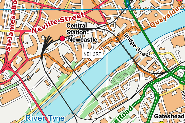 Le Club Newcastle (Closed) map (NE1 3RT) - OS VectorMap District (Ordnance Survey)