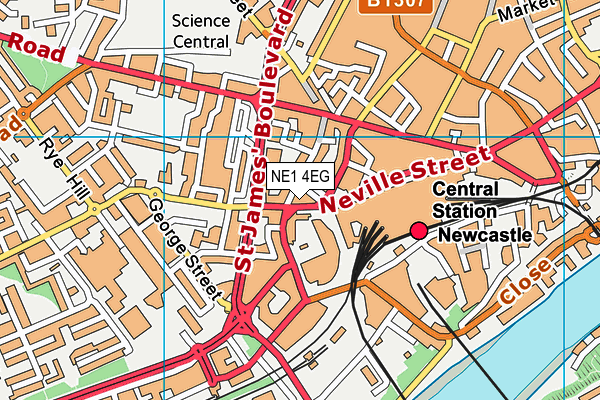 NE1 4EG map - OS VectorMap District (Ordnance Survey)