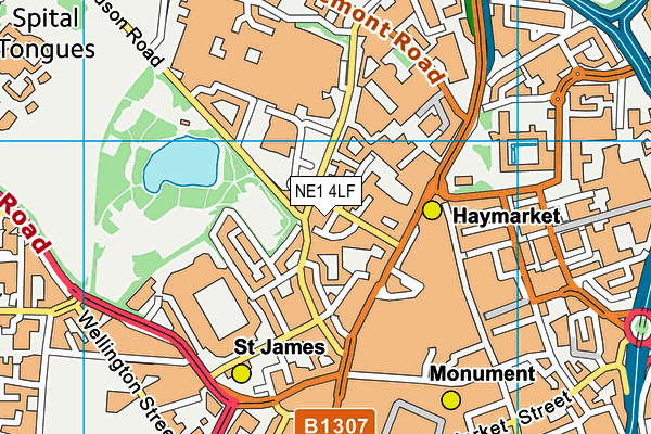 NE1 4LF map - OS VectorMap District (Ordnance Survey)