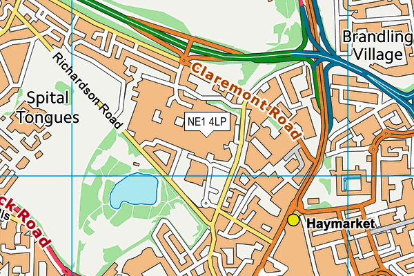 NE1 4LP map - OS VectorMap District (Ordnance Survey)