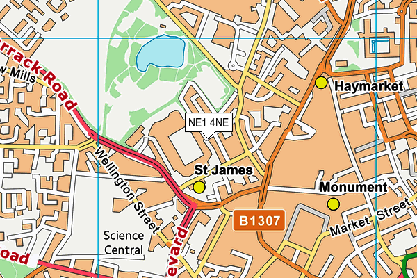 NE1 4NE map - OS VectorMap District (Ordnance Survey)