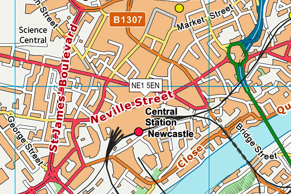 NE1 5EN map - OS VectorMap District (Ordnance Survey)