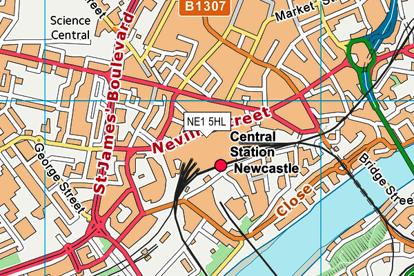 NE1 5HL map - OS VectorMap District (Ordnance Survey)