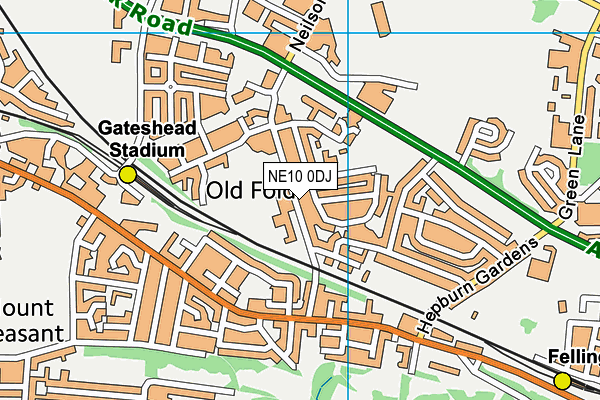 St Wilfrid's Catholic Primary School, Gateshead map (NE10 0DJ) - OS VectorMap District (Ordnance Survey)