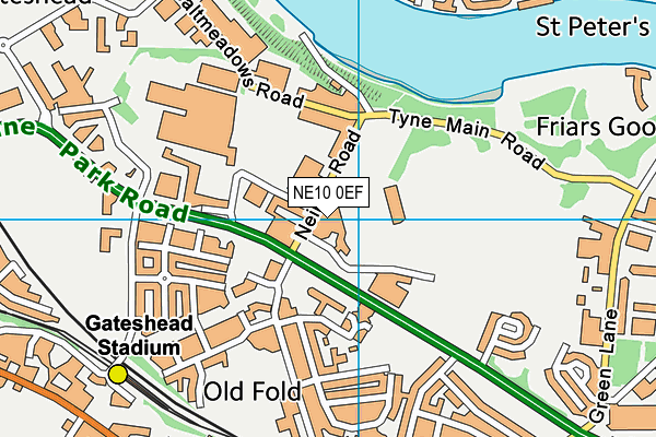 Gateshead International Stadium map (NE10 0EF) - OS VectorMap District (Ordnance Survey)