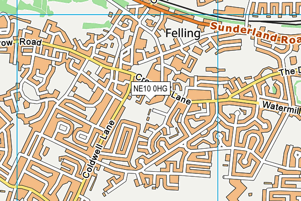 NE10 0HG map - OS VectorMap District (Ordnance Survey)