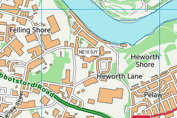 NE10 0JY map - OS VectorMap District (Ordnance Survey)