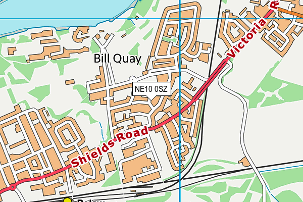 NE10 0SZ map - OS VectorMap District (Ordnance Survey)
