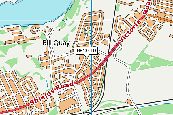 NE10 0TD map - OS VectorMap District (Ordnance Survey)