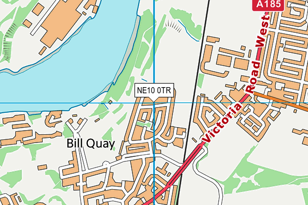 NE10 0TR map - OS VectorMap District (Ordnance Survey)