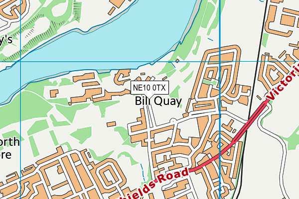 NE10 0TX map - OS VectorMap District (Ordnance Survey)