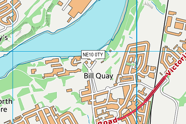 NE10 0TY map - OS VectorMap District (Ordnance Survey)