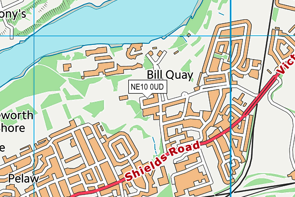 NE10 0UD map - OS VectorMap District (Ordnance Survey)