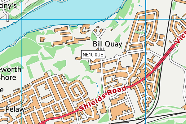 NE10 0UE map - OS VectorMap District (Ordnance Survey)