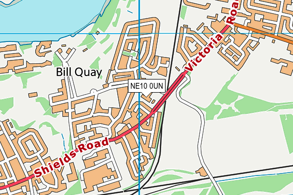 Bill Quay Primary School map (NE10 0UN) - OS VectorMap District (Ordnance Survey)