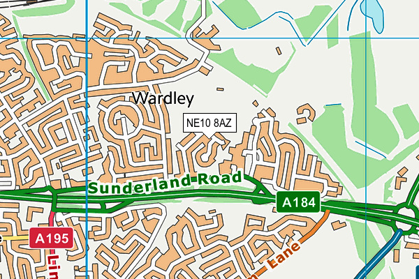 Wardley Welfare Park map (NE10 8AZ) - OS VectorMap District (Ordnance Survey)
