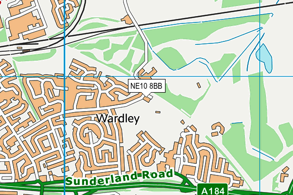 NE10 8BB map - OS VectorMap District (Ordnance Survey)