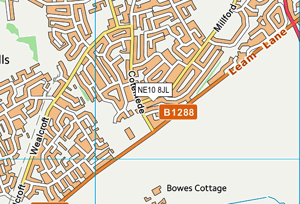 NE10 8JL map - OS VectorMap District (Ordnance Survey)