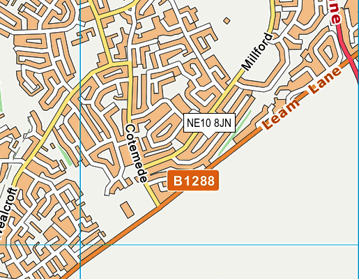NE10 8JN map - OS VectorMap District (Ordnance Survey)