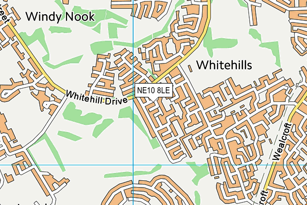 NE10 8LE map - OS VectorMap District (Ordnance Survey)