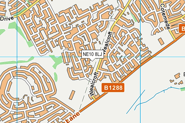 NE10 8LJ map - OS VectorMap District (Ordnance Survey)