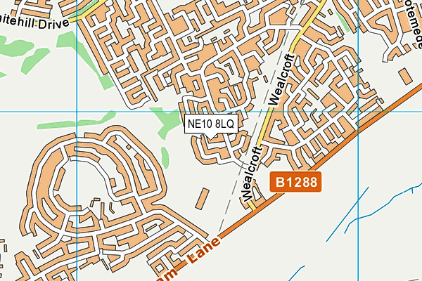 NE10 8LQ map - OS VectorMap District (Ordnance Survey)