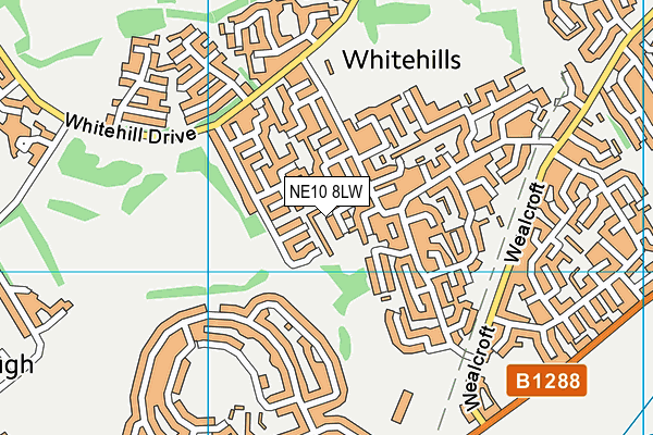 NE10 8LW map - OS VectorMap District (Ordnance Survey)