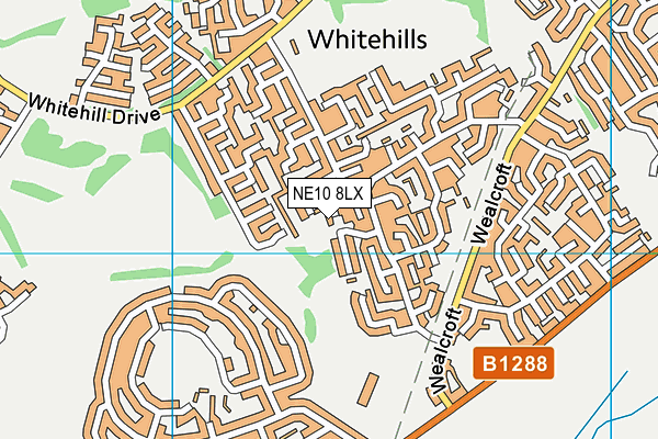 NE10 8LX map - OS VectorMap District (Ordnance Survey)