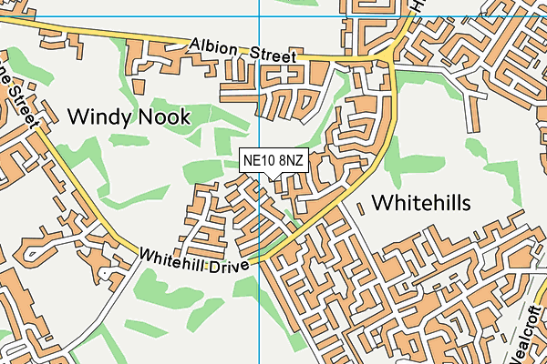 NE10 8NZ map - OS VectorMap District (Ordnance Survey)