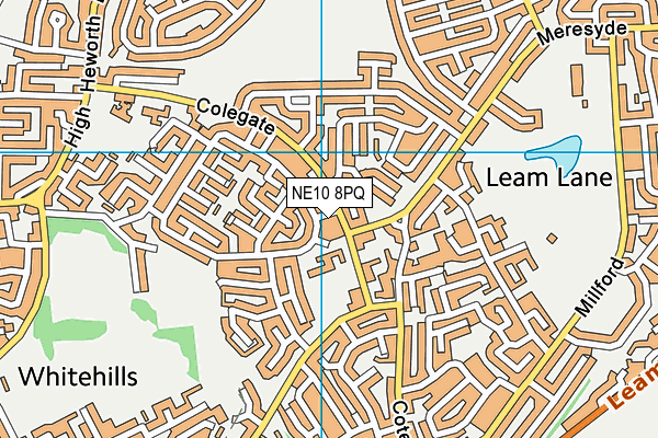 NE10 8PQ map - OS VectorMap District (Ordnance Survey)