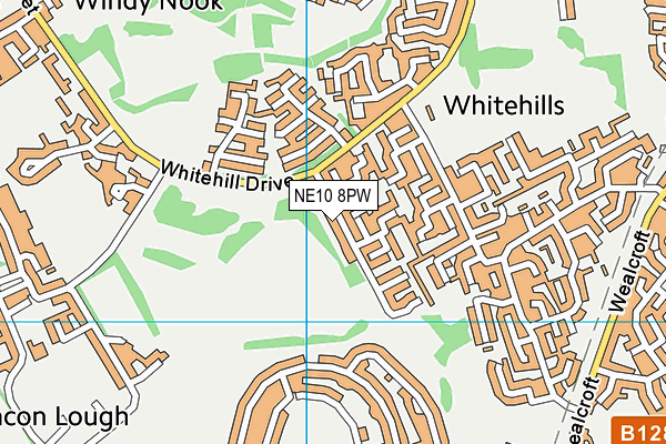 NE10 8PW map - OS VectorMap District (Ordnance Survey)