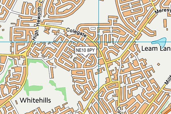 NE10 8PY map - OS VectorMap District (Ordnance Survey)