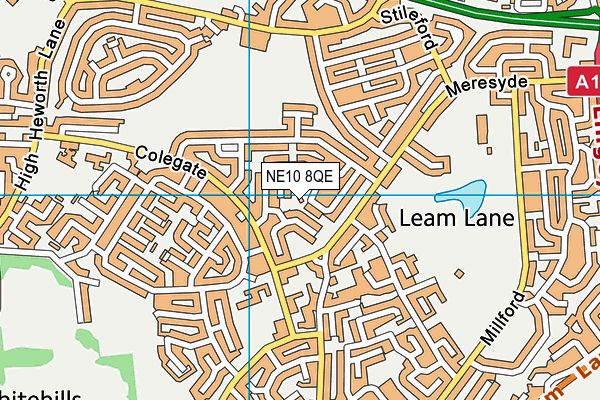 NE10 8QE map - OS VectorMap District (Ordnance Survey)