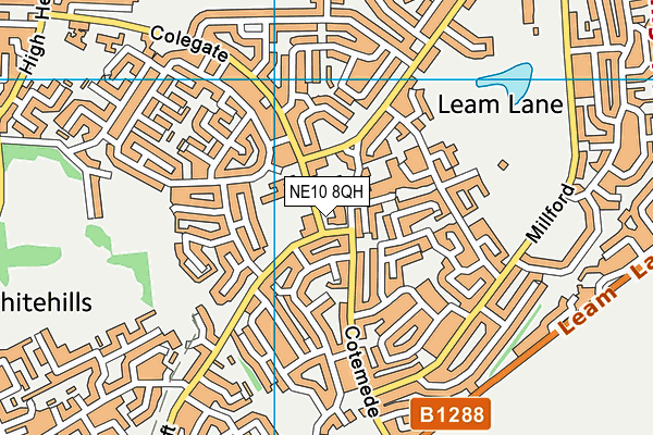 NE10 8QH map - OS VectorMap District (Ordnance Survey)
