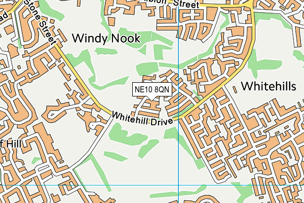 NE10 8QN map - OS VectorMap District (Ordnance Survey)