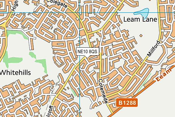 NE10 8QS map - OS VectorMap District (Ordnance Survey)