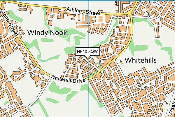 NE10 8QW map - OS VectorMap District (Ordnance Survey)