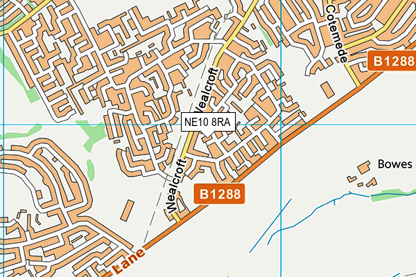NE10 8RA map - OS VectorMap District (Ordnance Survey)