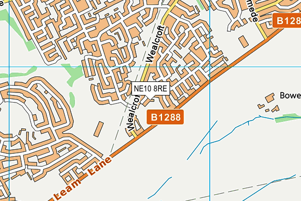 NE10 8RE map - OS VectorMap District (Ordnance Survey)