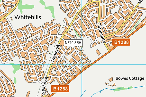 NE10 8RH map - OS VectorMap District (Ordnance Survey)