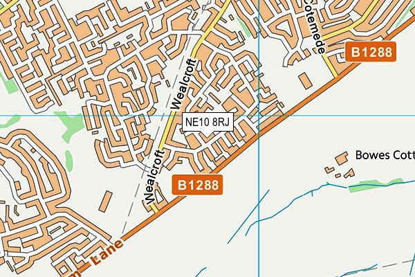 NE10 8RJ map - OS VectorMap District (Ordnance Survey)