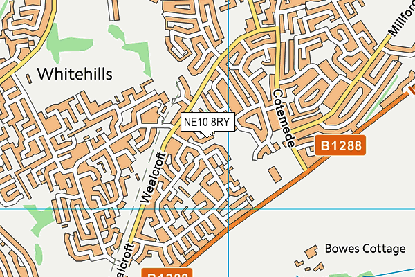NE10 8RY map - OS VectorMap District (Ordnance Survey)