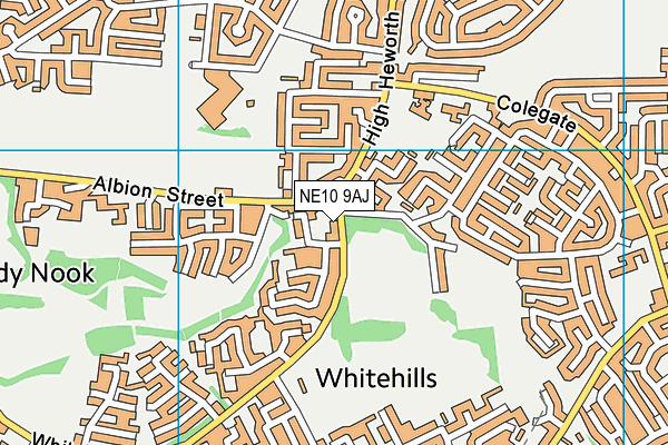 NE10 9AJ map - OS VectorMap District (Ordnance Survey)