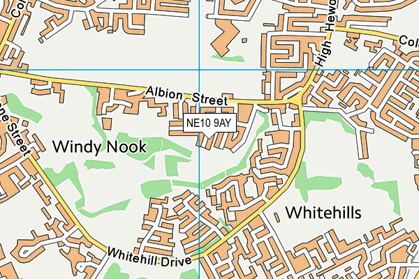 NE10 9AY map - OS VectorMap District (Ordnance Survey)