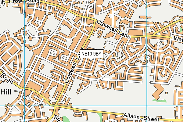 NE10 9BY map - OS VectorMap District (Ordnance Survey)