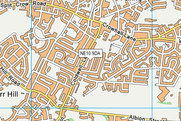 NE10 9DA map - OS VectorMap District (Ordnance Survey)