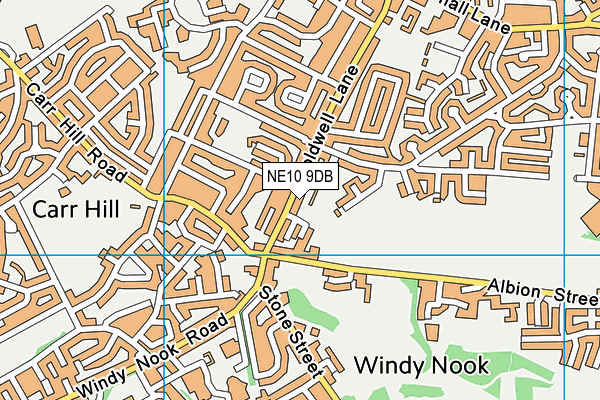 NE10 9DB map - OS VectorMap District (Ordnance Survey)